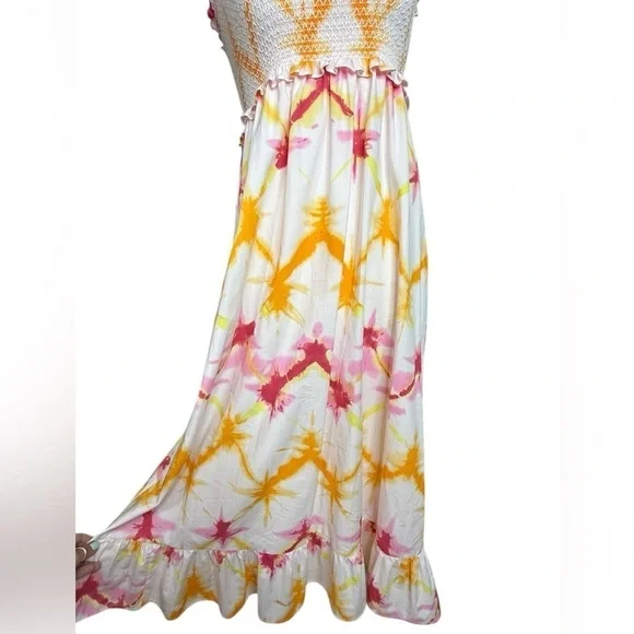 Rails Rumi Diamond Tie-Dye Smocked Midi Dress Size Small petite - Picture 6 of 15